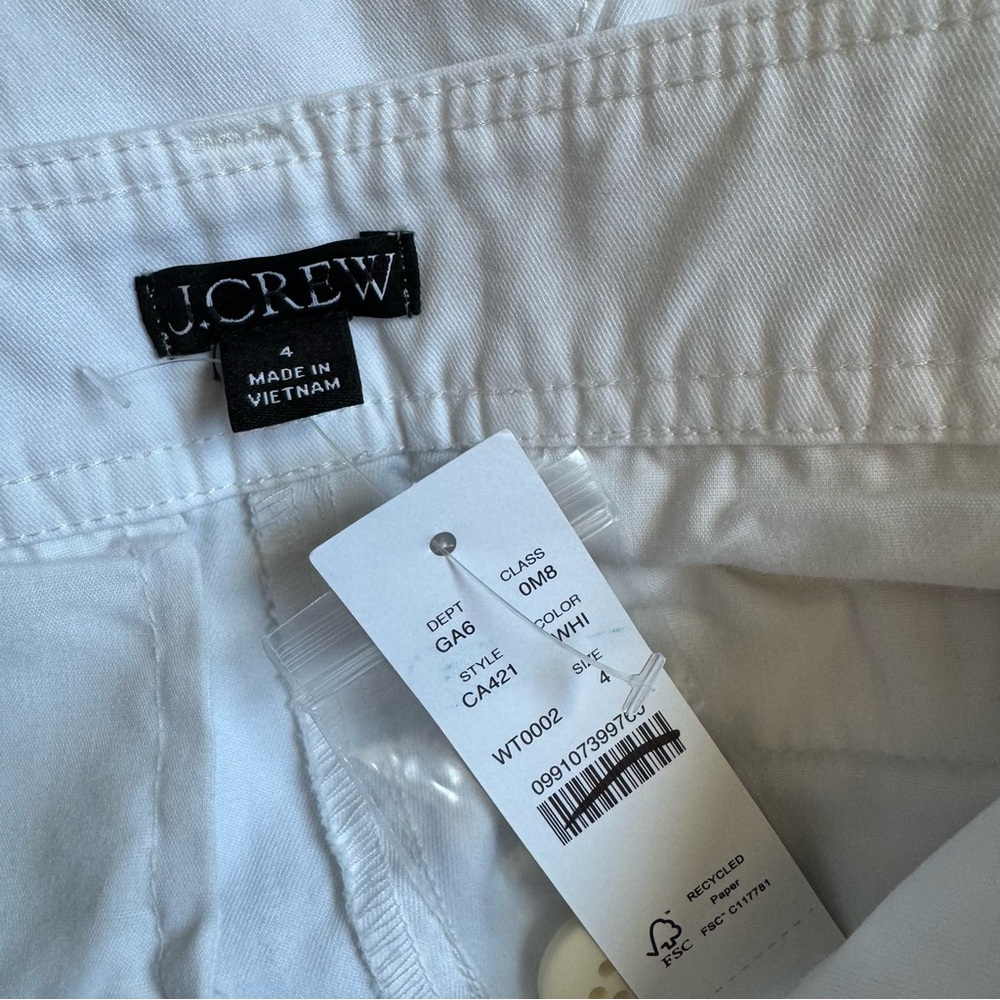 J. Crew White High-Waist Pleated Shorts - Picture 6 of 7